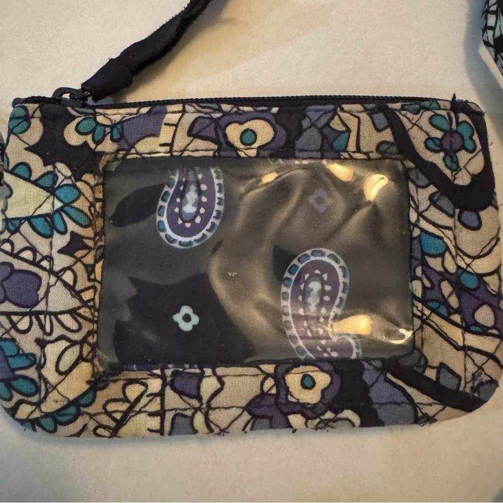 Vera Bradley Multi Color Zip ID & Lanyard